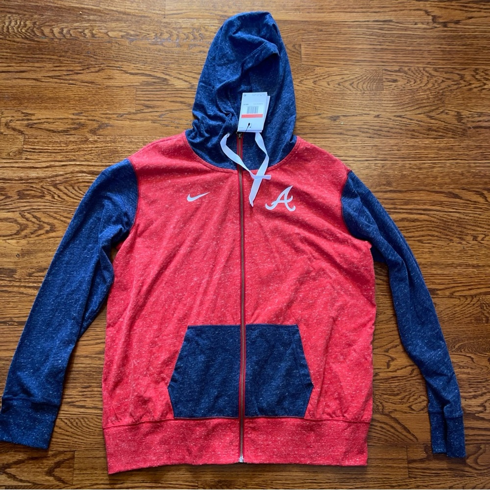 Nike Women’s Atlanta Braves Baseball Gym Hooded Full Zip Jacket